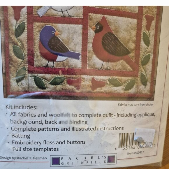 Backyard Birds Quilt Kit- Wall hanging-new - Picture 2 of 4
